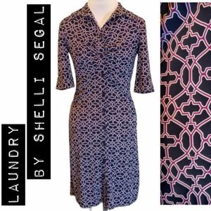 Laundry Shelli Segal Collar Button Up Dress